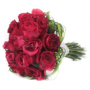 Buchet din trandafiri fuxia
