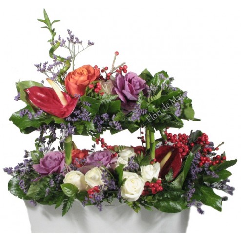 Aranjaemnt supraetajat cu anthurium