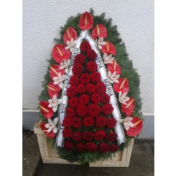 Coroana Cu Trandafir Si Cymbidium