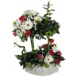 Aranjement supraetajat cu gerbera