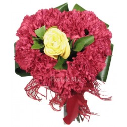 Buchet -Inima din garoafe