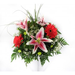 Aranjament cu crin si gerbera