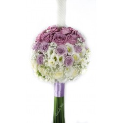 Lumanari de nunta trandafiri, eustoma