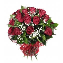 Buchet 17 trandafiri rosii